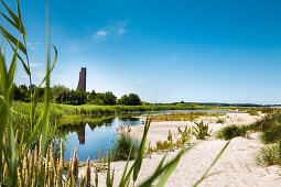 Navy memorial and beach, Laboe, Baltic Coast, Schleswig-Holstein, Germany