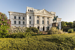 Altona town hall from 1898 on Platz der Republik in Hamburg in the evening sun,  Altona, north Germany, Germany