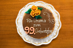Geburtstagstorte, 99. Geburtstag, Deutschland