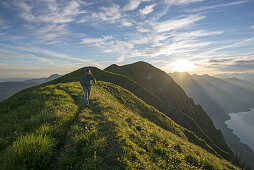 Wanderung mit Biwak auf dem Hardergrat, Brienzer See, Berner Oberland, Schweiz