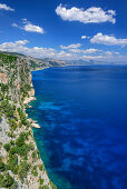 Mediterranean with cliff at Golfo di Orosei, Selvaggio Blu, National Park of the Bay of Orosei and Gennargentu, Sardinia, Italy