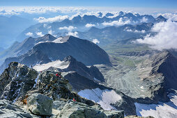 View to Schobergruppe from Grossglockner, Grossglockner, High Tauern, East Tyrol, Austria