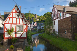 Fachwerkhäuser in Monreal, Eifel, Rheinland-Pfalz, Deutschland