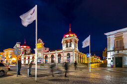 Market hall at night, Loule, Algarve, Portugal