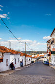 View along a street, Moura, Alentejo, Portugal