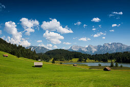 Geroldsee, Wagenbruechsee, Kruen, near Garmisch-Partenkirchen, Upper Bavaria, Bavaria, Germany