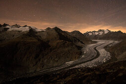 Great Aletsch Glacier, Bernese Alps, canton of Valais, Switzerland