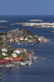 View from Rönnang on the island Tjörn over the North Sea to Klädesholmen, Bohuslän, Västergötland, Götaland, South Sweden, Sweden, Scandinavia, Northern Europe, Europe