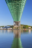 Bridge Älvsborgsbron across the Göta Älv by the port entrance of Gothenburg, Bohuslän,  Götaland, Västra Götalands län, South Sweden, Sweden, Scandinavia, Northern Europe, Europe