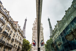 Museum du Quai Branly, Eiffelturm, Tour Eiffel, Paris, Ile de France, Frankreich