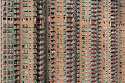 detail of social housing at retort city Tin Shu Wai, New Territories, Hongkong, China, Asia