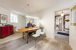 renovated half-timbered house and old fisherman's house in Finkenwerder near Hamburg, Hamburg, north Germany, Germany