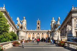 Piazza del Campidoglio, Senatorenpalast, Rom, Latium, Italien