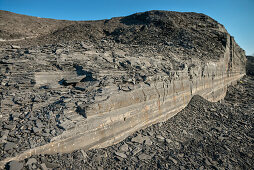 slate quarry in Ohmden, fossil protected area, Esslingen district, Swabian Alb, Baden-Wuerttemberg, Germany