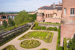 Palastgarten,  Palais de la Berbie,  Bischofspalast,  Toulouse Lautrec Museum,  Albi,  Tarn,  Occitanie,  Frankreich