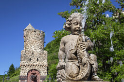 Die Rheinanlagen in Braubach am Rhein, Oberes Mittelrheintal, Rheinland-Pfalz, Deutschland, Europa