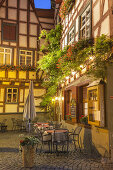 Weinstube Grüner Baum in Altstadt von Bacharach am Rhein, Oberes Mittelrheintal, Rheinland-Pfalz, Deutschland, Europa