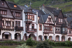 Old town of Bacharach by the Rhine, Upper Middle Rhine Valley, Rheinland-Palatinate, Germany, Europe