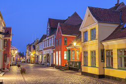 Altstadtgassen von Ærøskøbing, Insel Ærø, Schärengarten von Fünen, Dänische Südsee, Süddänemark, Dänemark, Nordeuropa, Europa