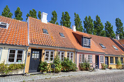 Houses in the old town of Ærøskøbing, Island Ærø, South Funen Archipelago, Danish South Sea Islands, Southern Denmark, Denmark, Scandinavia, Northern Europe