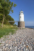 Leuchtturm an der Ostseeküste bei Fynshav, Insel Als, Dänische Südsee, Süddänemark, Dänemark, Nordeuropa, Europa
