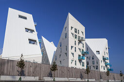 Iceberg houses in the harbour in Aarhus, Middle Jutland, Jutland, Cimbrian Peninsula, Denmark, Northern Europe