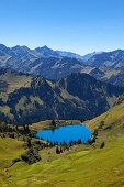 Seealpsee am Nebelhorn, bei Oberstdorf, Allgäuer Alpen, Allgäu, Bayern, Deutschland