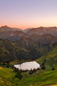 Seealpsee am Nebelhorn, bei Oberstdorf, Allgäuer Alpen, Allgäu, Bayern, Deutschland