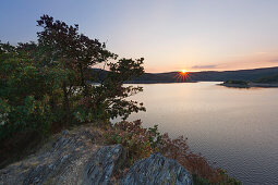 Rur-Stausee bei Heimbach, Eifelsteig, Nationalpark Eifel, Eifel, Nordrhein-Westfalen, Deutschland