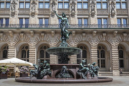 Hygienia fountain near town hall, Hanseatic City Hamburg, Northern Germany, Germany, Europe