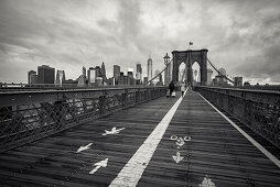Brooklyn Bridge with Skyline Manhatten, New York City, New York, USA