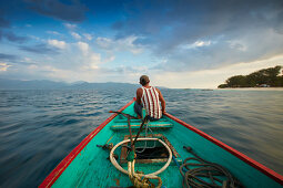 Fisherman, Boat Trip between the Islands, Gili Trawangan, Lombok, Indonesia