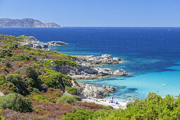 Beach in Algajo, Corsica, Southern France, France, Southern Europe