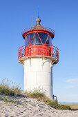 Leuchtturm am Gellen, bei Neuendorf, Insel Hiddensee, Ostseeküste, Mecklenburg-Vorpommern, Norddeutschland, Deutschland, Europa