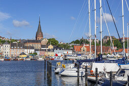 View of Flensburg, Baltic coast, Schleswig-Holstein, Northern Germany, Germany, Europe