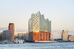 Concert hall Elbphilharmonie on the river Elbe, HafenCity, Hanseatic city of Hamburg, Northern Germany, Germany, Europe