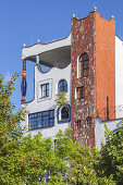 Hundertwasser School Luther-Melanchthon-Gymnasium in Lutherstadt Wittenberg, Saxony-Anhalt, Germany, Europe