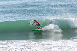 Stehpaddler, Trendsport in Neuseeland, Papamoa Beach, surf, Wassersport, SUP, Tauranga, Nordinsel Neuseeland