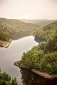 Stausee der Talsperre Wendefurth, Harz Nationalpark, Sachsen-Anhalt, Deutschland