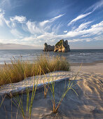 Wharariki Beach, Cape Farewell, Farewell Split, Tasman, Tasman Sea, Cook Strait South Island, New Zealand, Oceania