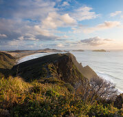 Coastal landscape near Cape Reinga, Aupouri Peninsula, North Island, New Zealand, Oceania