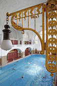 Art Deco swimming pool at Muellersches Volksbad, Haidhausen, Munich, Upper Bavaria, Bavaria, Germany