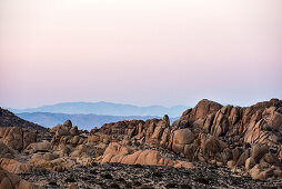 rocks at sunset in Joshua Tree Nationalpark, California, USA, America