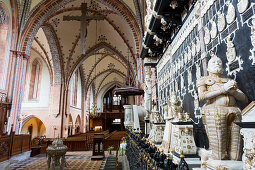 Güstrower Dom, innen, Fachwerkbauten, Mecklenburgische Seenplatte, Mecklenburgische Seen, Güstrow, Mecklenburg-Vorpommern, Deutschland, Europa