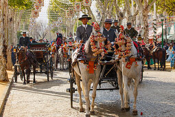 horse-drawn carriage, Feria de Abril, Seville Fair, spring festival, Sevilla, Seville, Andalucia, Spain, Europe