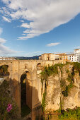 Puente Nuevo, Brücke, Schlucht des Río Guadalevin, La Ciudad, Altstadt, Ronda, Provinz Malaga, Andalusien, Spanien, Europa