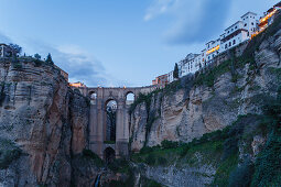 Puente Nuevo bridge, gorge of Rio Guadalevin, La Ciudad, Ronda, Malaga province, Andalucia, Spain, Europe