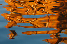 water reflection, Plaza de España, Parque de Maria Luisa, Iberoamerican Exhibition 1929, Seville, Andalucia, Spain, Europe