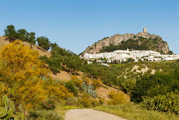 Zahara de la Sierra, pueblo blanco, weißes Dorf, Sierra Margarita, near Ronda, Provinz Cadiz, Andalusien, Spanien, Europa