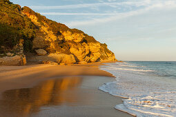 beach at Los Canos de Meca, Parque Natural de la Brena nature park near Vejer de la Frontera, Costa de la Luz, Atlantic Ocean, Cadiz province, Andalucia, Spain, Europe